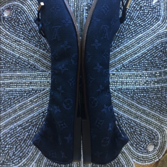 LV Monogram Denim Flats (Authentic) - Picture 5 of 6